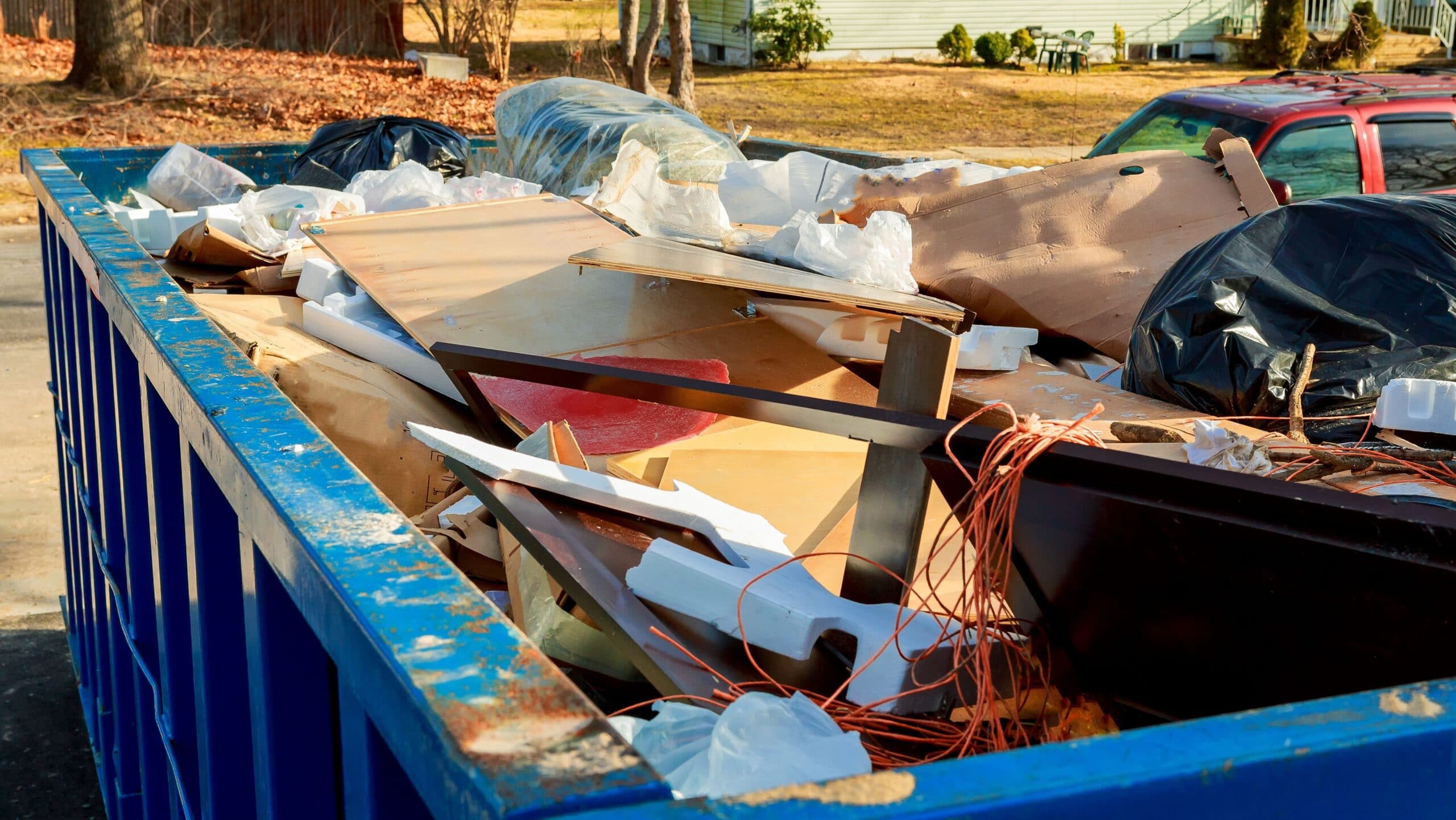 items in a dumpster